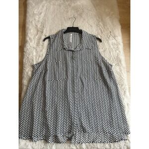 NY collection 2XL‎ black And White Sleeveless